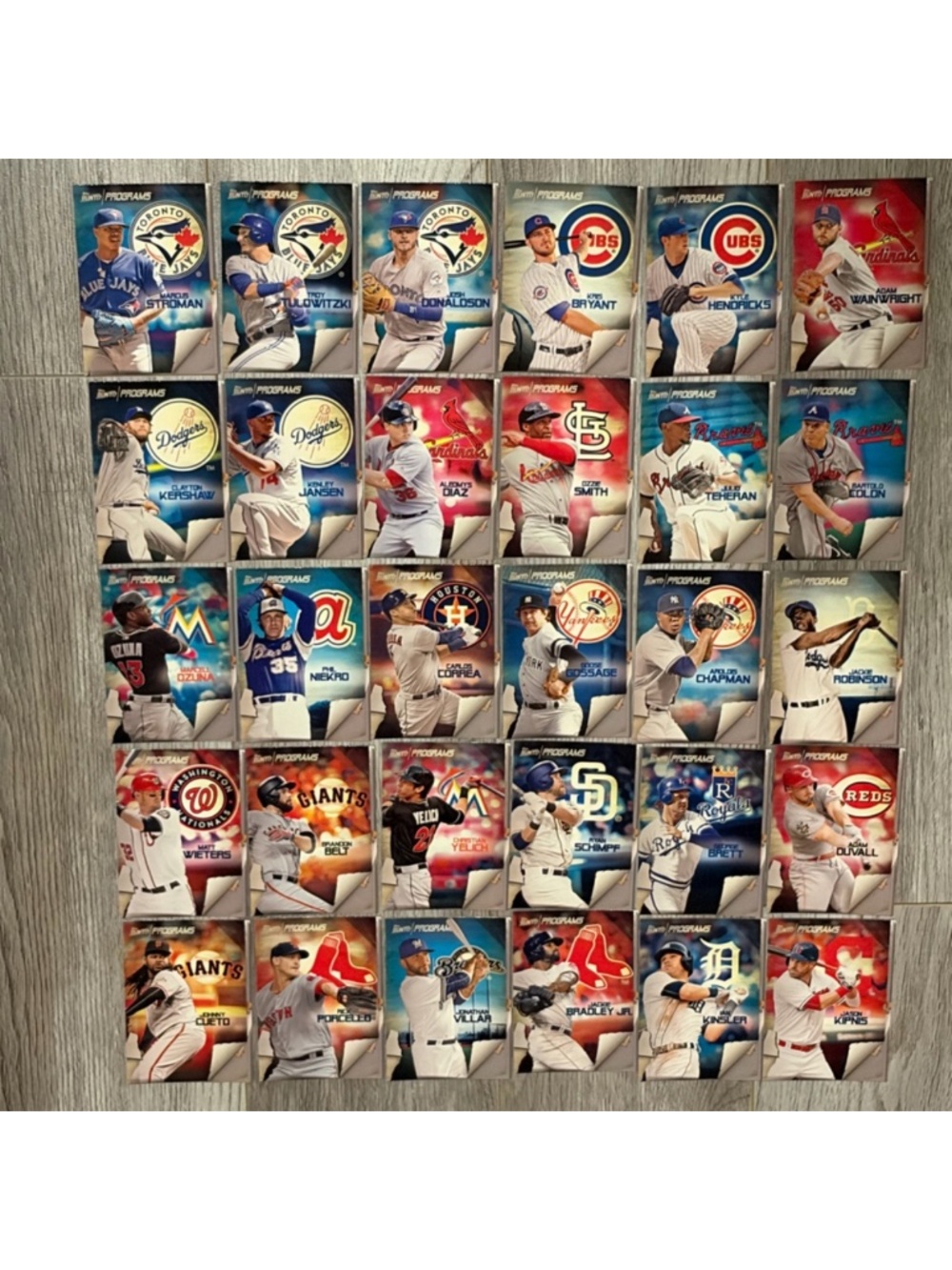 Jackie Robinson 2017 Topps Superstars Complete 30’Baseball Card Set